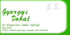 gyorgyi dobal business card